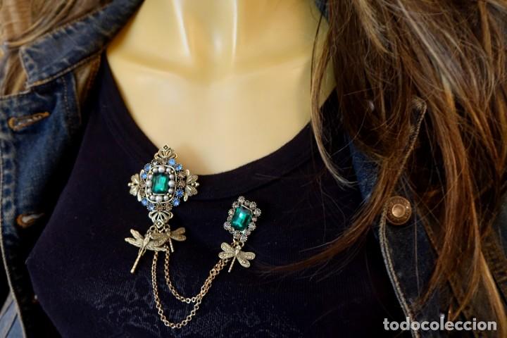 Joyeria: BROCHE VICTORIANO DOBLE CON LIB&Eacute;LULAS - Foto 2