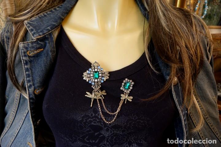 Joyeria: BROCHE VICTORIANO DOBLE CON LIB&Eacute;LULAS - Foto 4