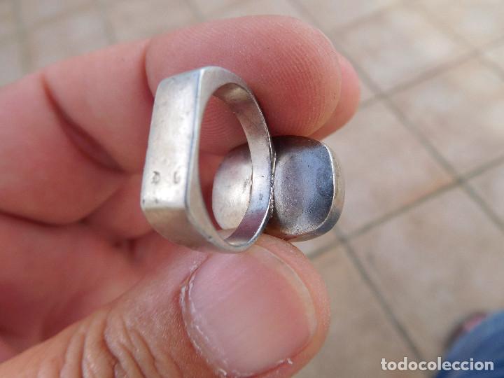 Joyeria: Anillo vintage de plata y marfil - Foto 6