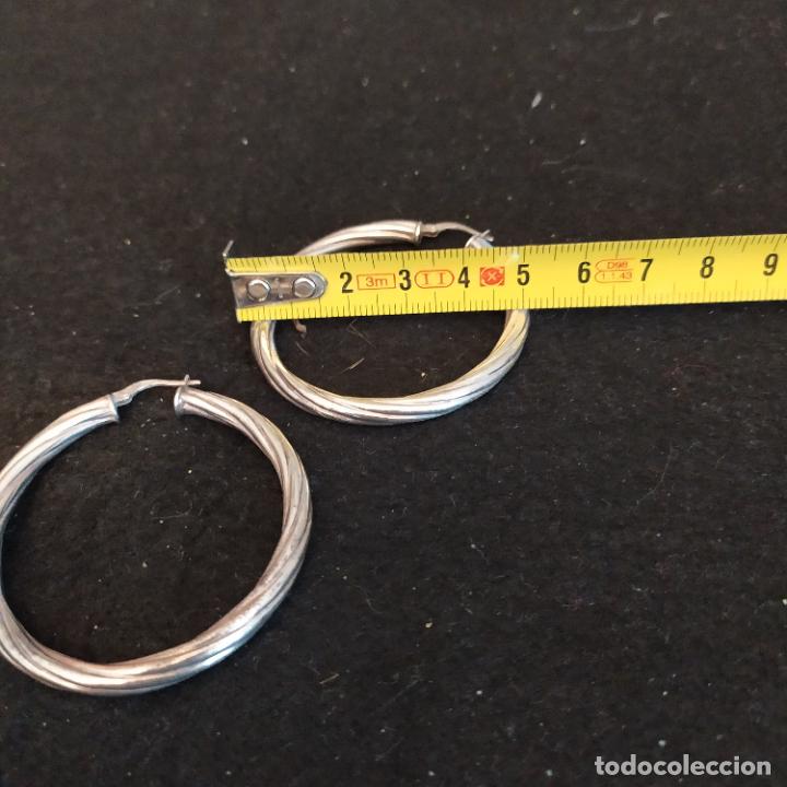 Joyeria: PENDIENTES DE PLATA DE LEY. 5 CM DE DIAMETRO. 10 GR - Foto 3