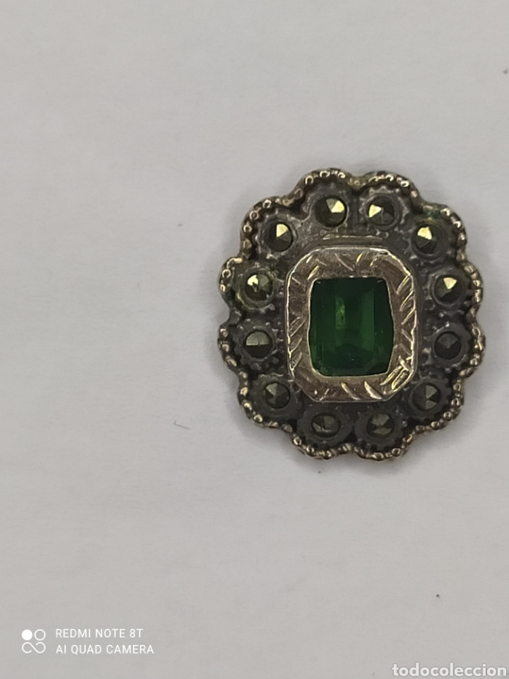 Joyeria: Pendientes de plata marquesitas y piedras verdes - Foto 4