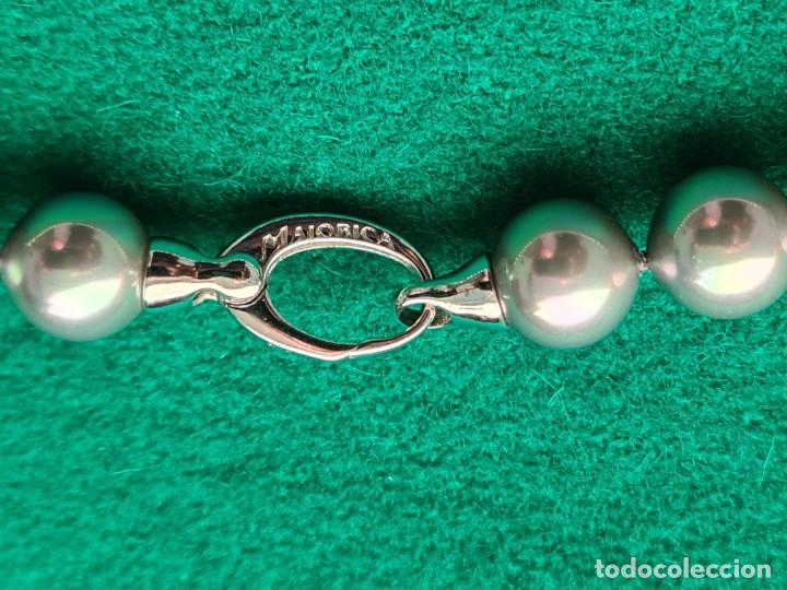 Joyeria: COLLAR DE PERLAS GRISES MAJORICA Y PLATA - Foto 2
