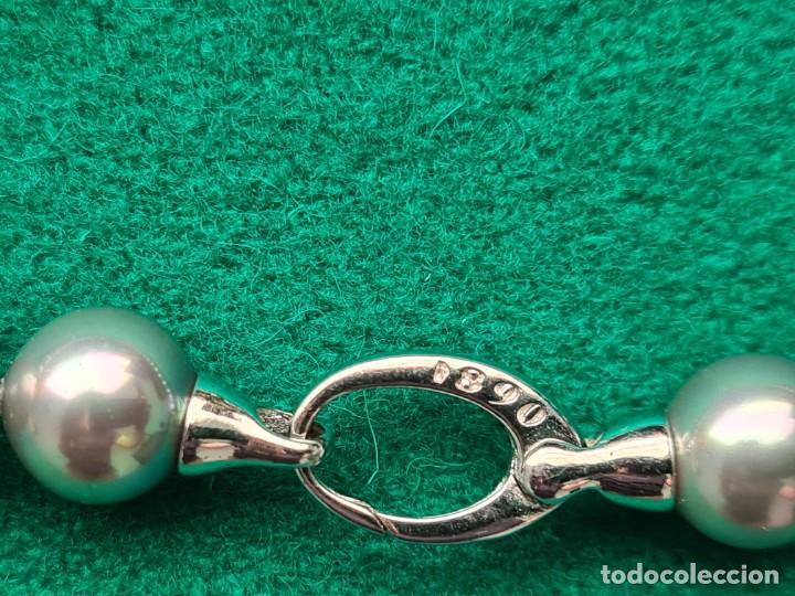 Joyeria: COLLAR DE PERLAS GRISES MAJORICA Y PLATA - Foto 3