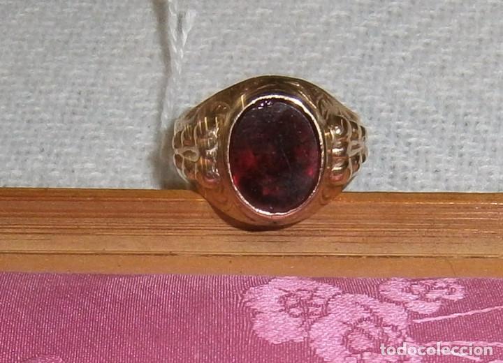 Joyeria: anillo de oro 18 kilates piedra roja - Foto 1