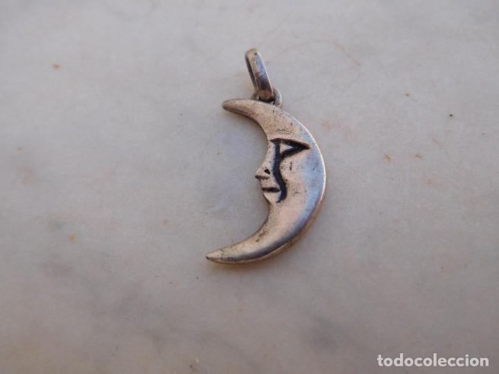 Joyeria: Colgante vintage de plata luna - Foto 1