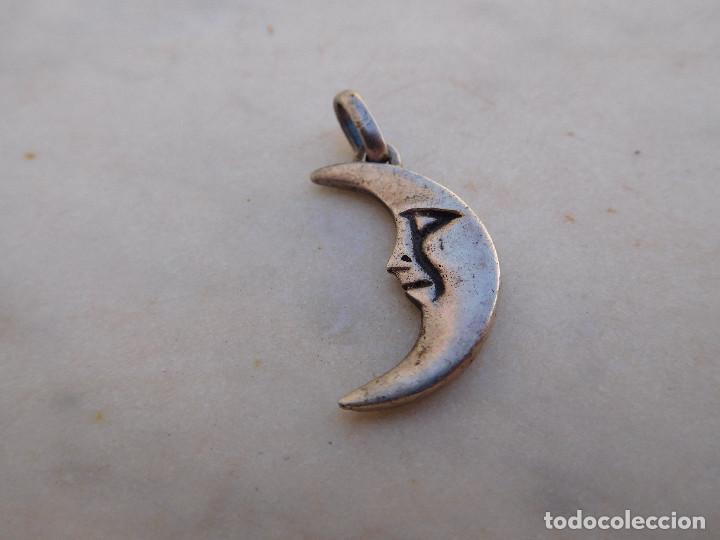 Joyeria: Colgante vintage de plata luna - Foto 2