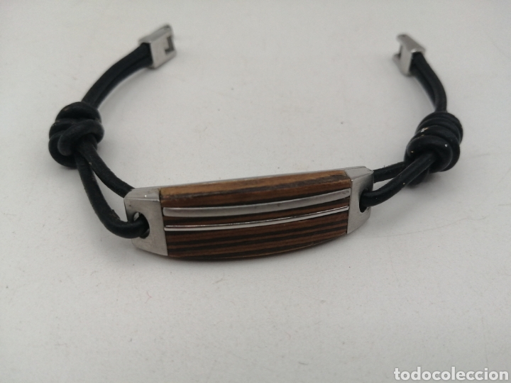 Joyeria: Pulsera Fossil. Acero y cuero - Foto 3