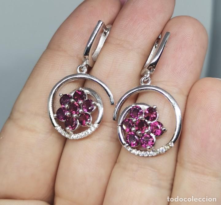 Joyeria: Pendientes Plata de Ley y Granates Rodolitas - Foto 2