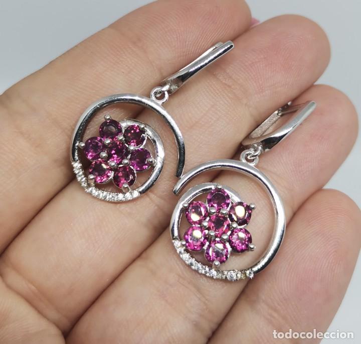 Joyeria: Pendientes Plata de Ley y Granates Rodolitas - Foto 3