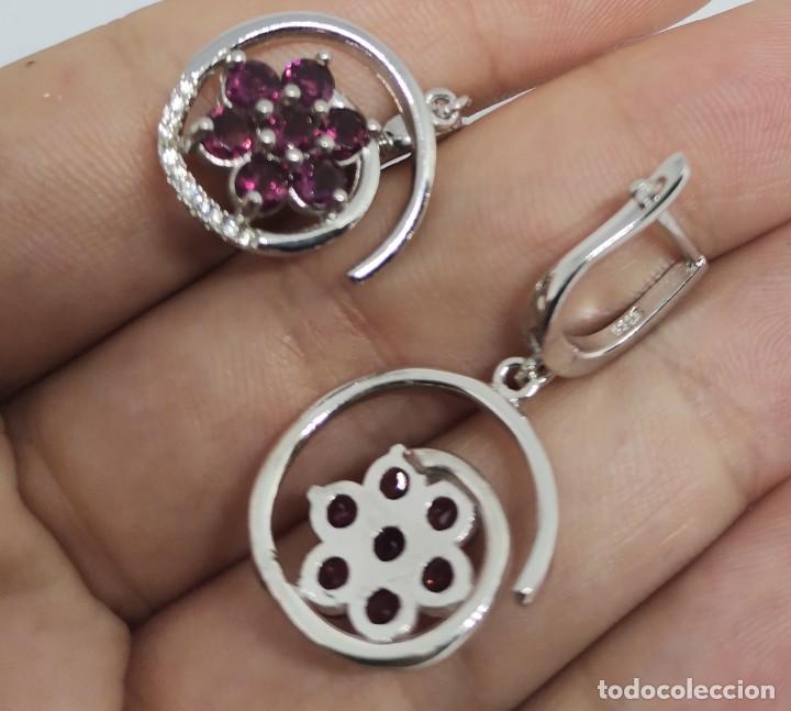 Joyeria: Pendientes Plata de Ley y Granates Rodolitas - Foto 4