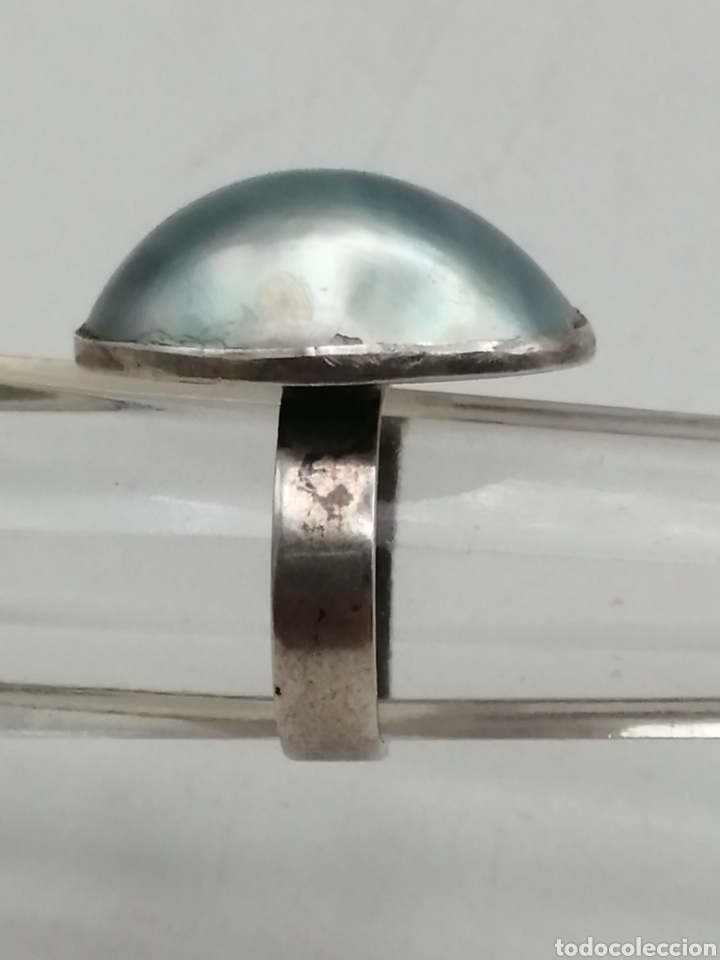 Joyeria: Antiguo anillo plata y perla de Tahiti - Foto 4