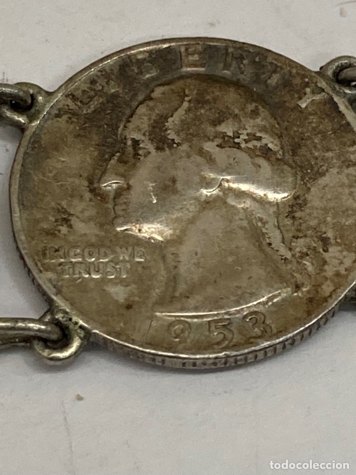 Joyeria: Pulsera de plata con monedas Quarter Dollars - Foto 6