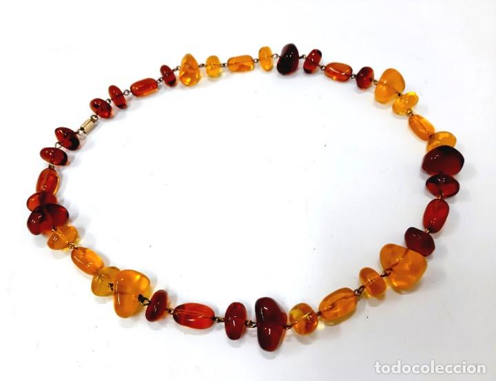Joyeria: Collar de cuentas de vidrio checo de &aacute;mbar - Foto 1