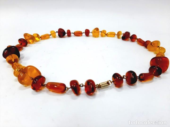 Joyeria: Collar de cuentas de vidrio checo de &aacute;mbar - Foto 3
