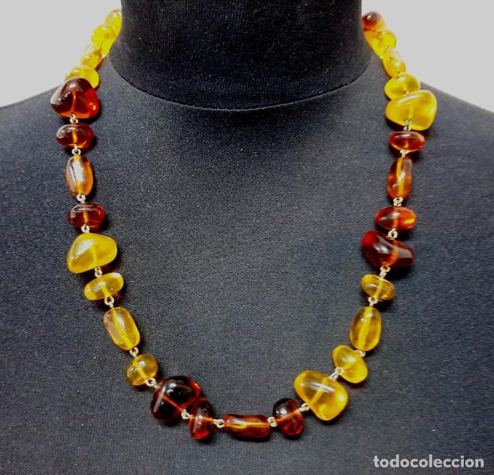 Joyeria: Collar de cuentas de vidrio checo de &aacute;mbar - Foto 4