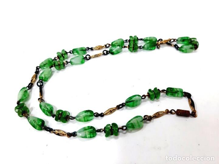 Joyeria: Collar de cuentas de &aacute;gata verde - Foto 1
