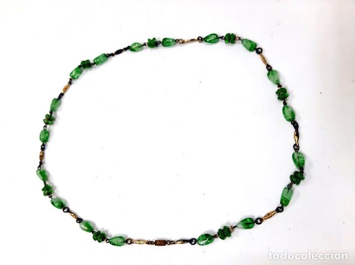 Joyeria: Collar de cuentas de &aacute;gata verde - Foto 2