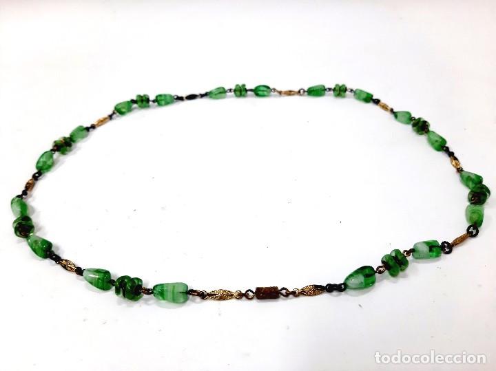 Joyeria: Collar de cuentas de &aacute;gata verde - Foto 4