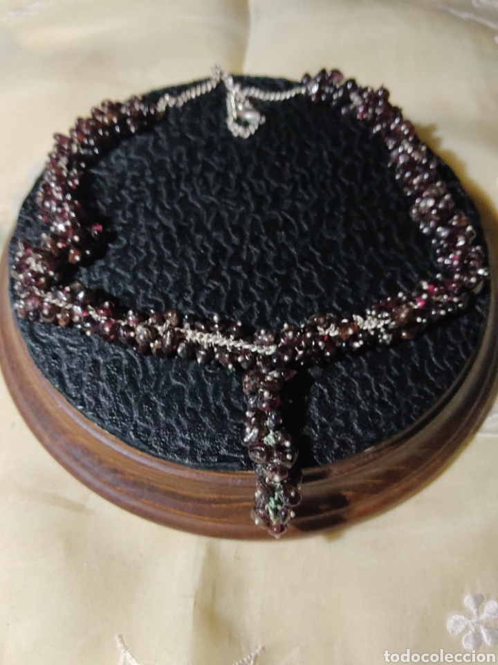 Joyeria: Collar o gargantilla de granates naturales,vintage. - Foto 2