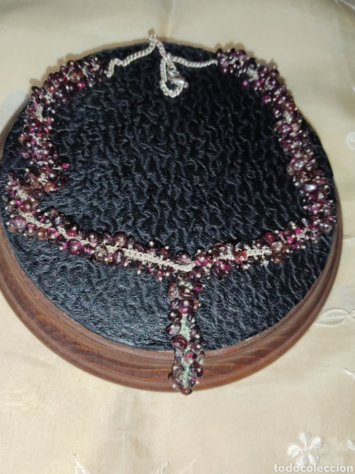 Joyeria: Collar o gargantilla de granates naturales,vintage. - Foto 3