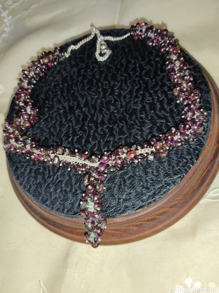Joyeria: Collar o gargantilla de granates naturales,vintage. - Foto 4