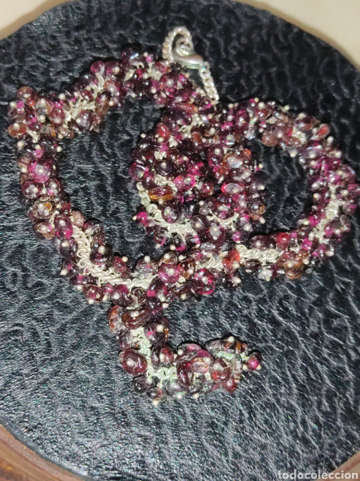 Joyeria: Collar o gargantilla de granates naturales,vintage. - Foto 5