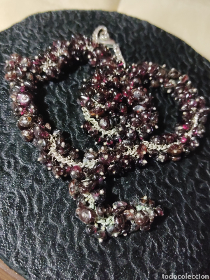Joyeria: Collar o gargantilla de granates naturales,vintage. - Foto 6