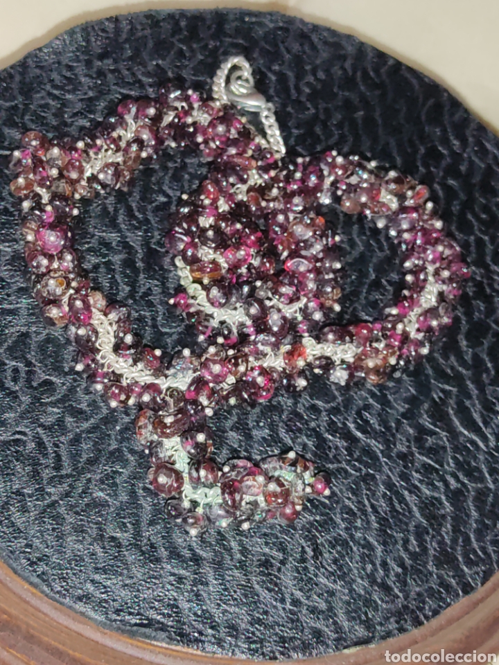 Joyeria: Collar o gargantilla de granates naturales,vintage. - Foto 7