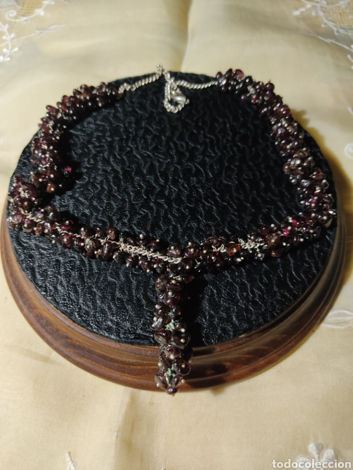 Joyeria: Collar o gargantilla de granates naturales,vintage. - Foto 1