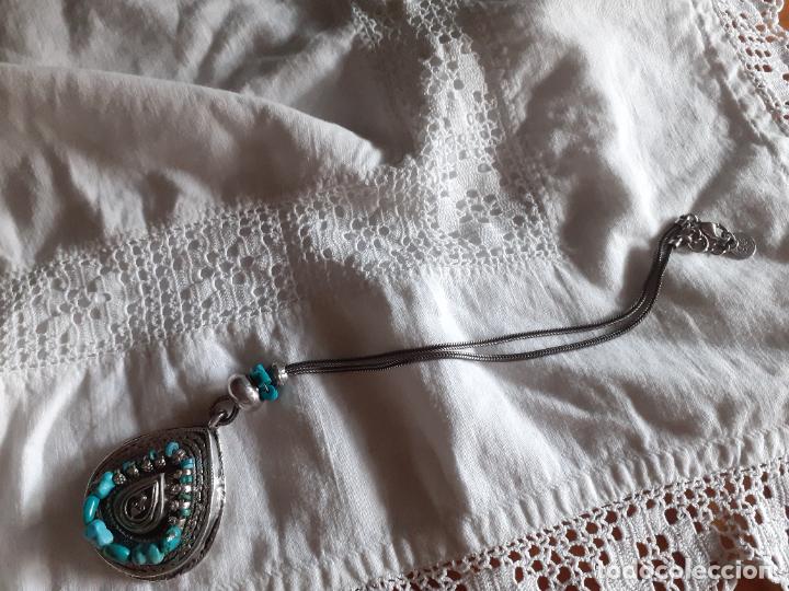 Joyeria: Colgante de plata y turquesas - Foto 5