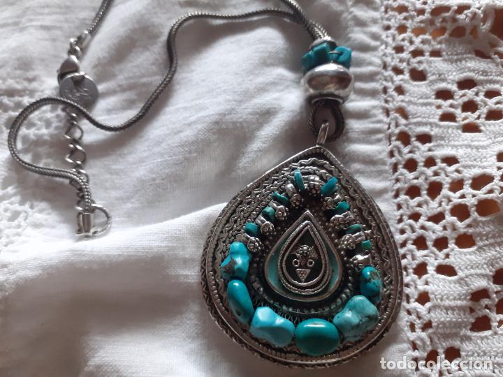 Joyeria: Colgante de plata y turquesas - Foto 7