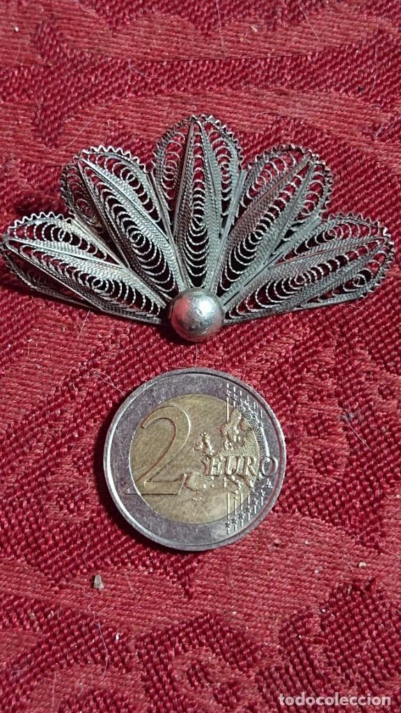 Joyeria: BROCHE EN FORMA DE ABANICO -PLATA FILIGRANA - - Foto 1