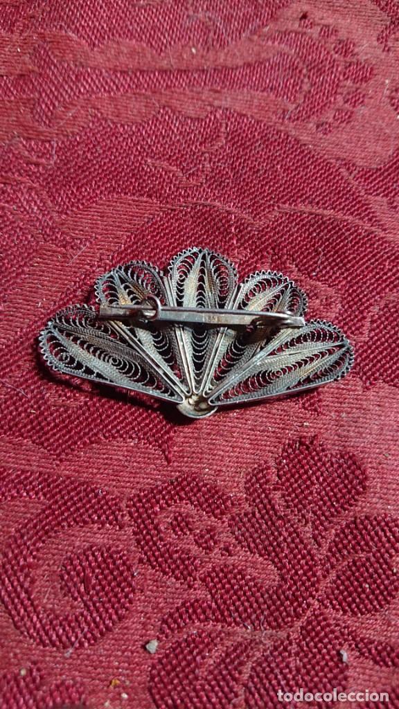 Joyeria: BROCHE EN FORMA DE ABANICO -PLATA FILIGRANA - - Foto 2
