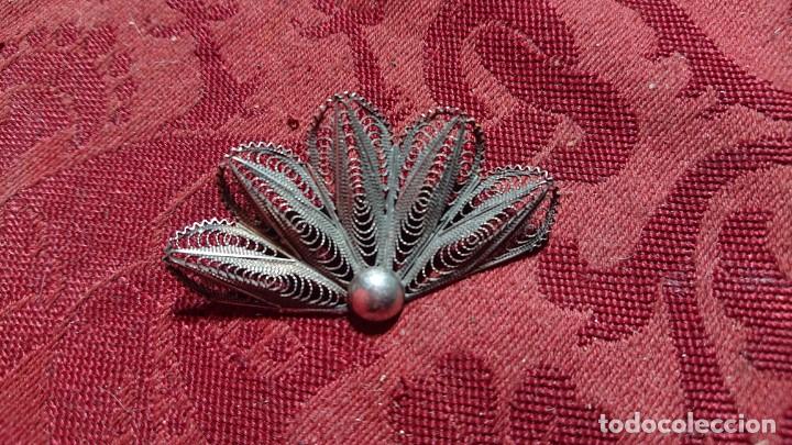 Joyeria: BROCHE EN FORMA DE ABANICO -PLATA FILIGRANA - - Foto 3