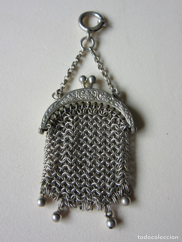 Joyeria: COLGANTE BOLSO DE MALLA EN PLATA - Foto 1
