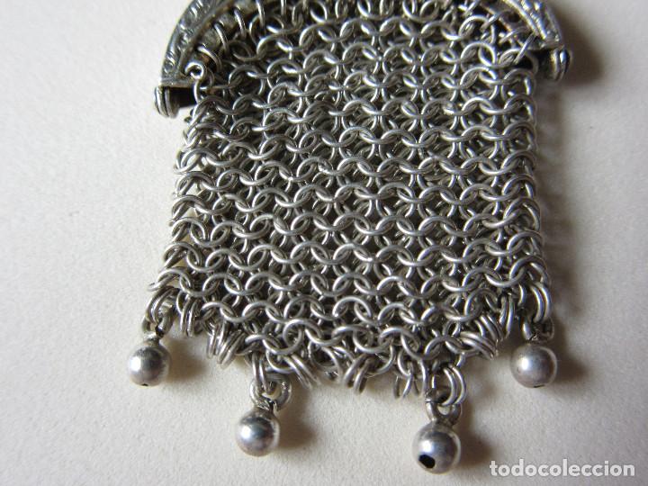 Joyeria: COLGANTE BOLSO DE MALLA EN PLATA - Foto 2