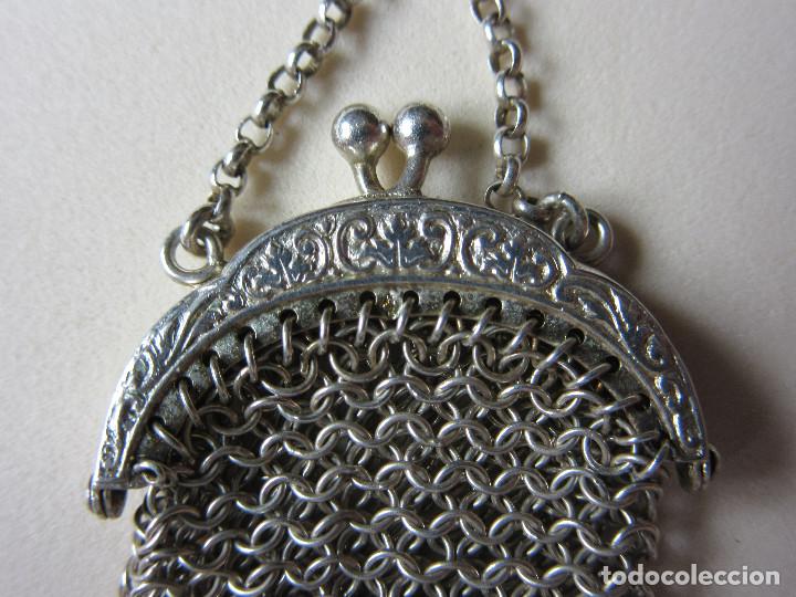 Joyeria: COLGANTE BOLSO DE MALLA EN PLATA - Foto 3
