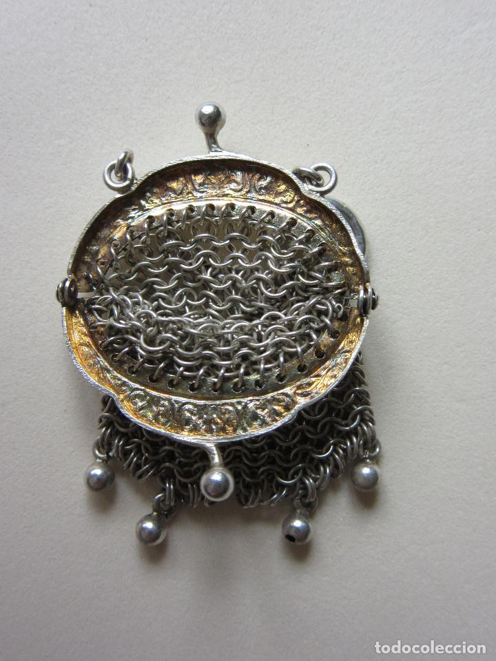Joyeria: COLGANTE BOLSO DE MALLA EN PLATA - Foto 5