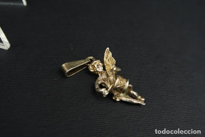 Joyeria: Antiguo Colgante Angel de Plata - Foto 4