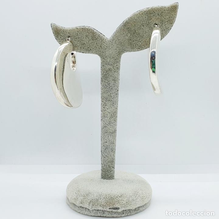 Joyeria: Grandes aros en plata de ley 925 de dise&ntilde;o sofisticado . - Foto 2