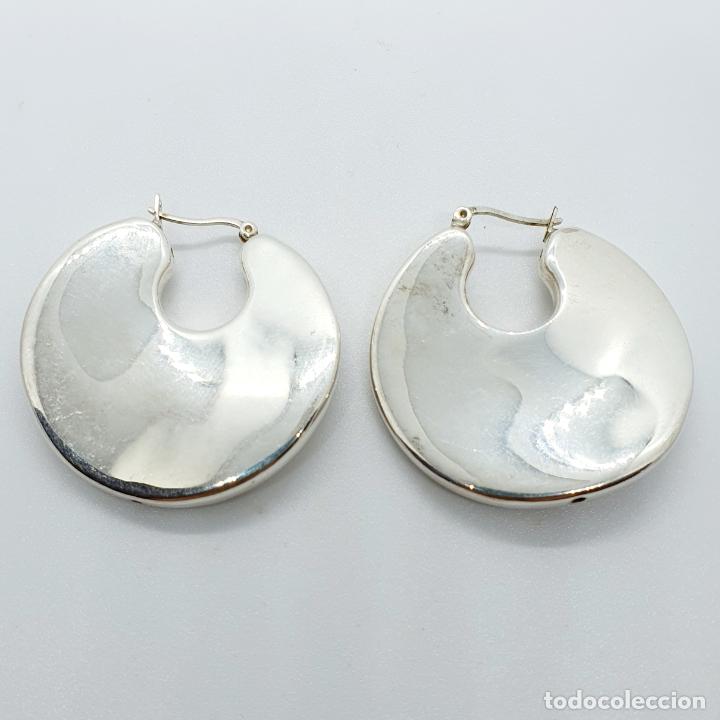 Joyeria: Grandes aros en plata de ley 925 de dise&ntilde;o sofisticado . - Foto 1