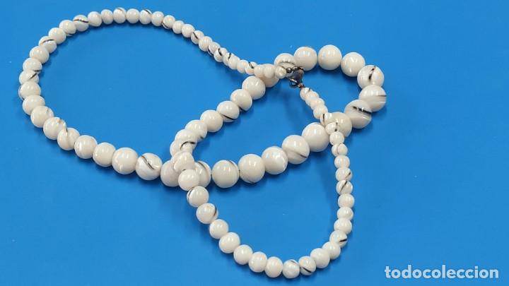 Joyeria: Collar antiguo de perlas de nacar y plata - Foto 3