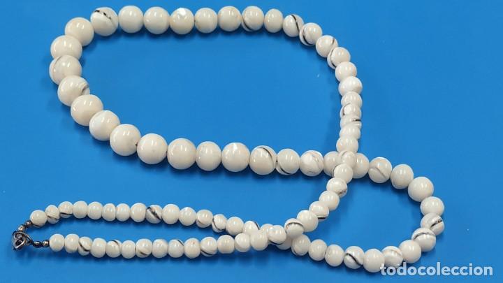Joyeria: Collar antiguo de perlas de nacar y plata - Foto 4