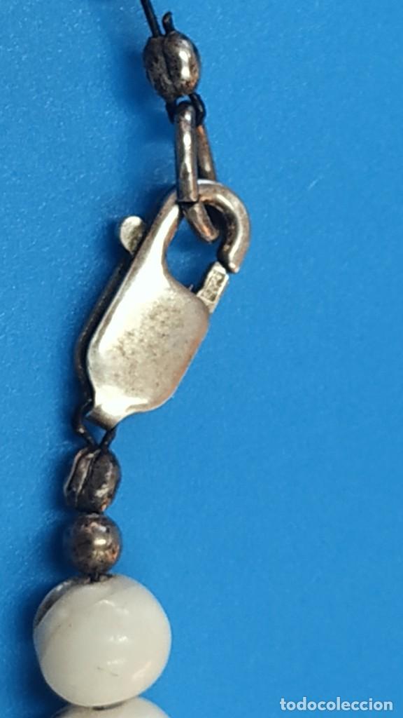 Joyeria: Collar antiguo de perlas de nacar y plata - Foto 8