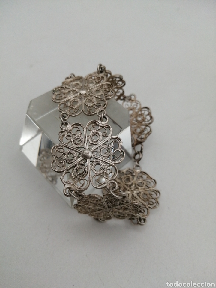 Joyeria: Pulsera filigrana metal plateado - Foto 3