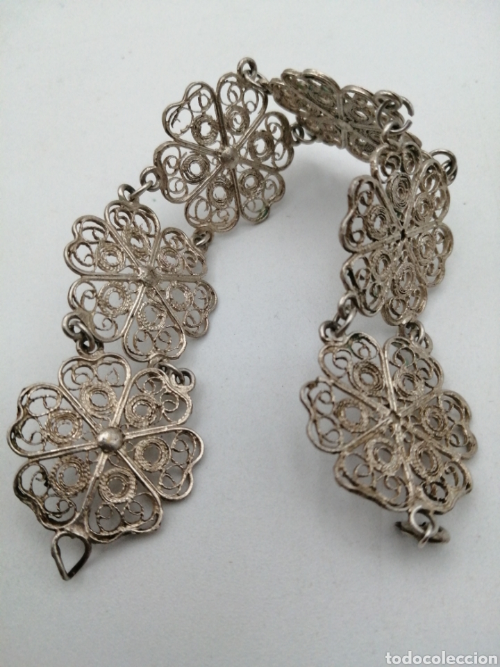 Joyeria: Pulsera filigrana metal plateado - Foto 4