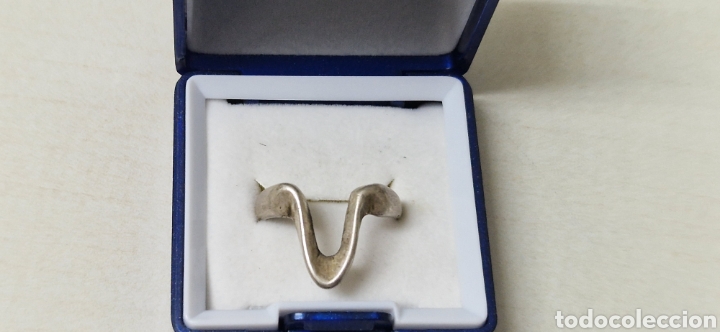 Joyeria: ANILLO DE PLATA DE LEY COMPROBADO FORMA V - Foto 4