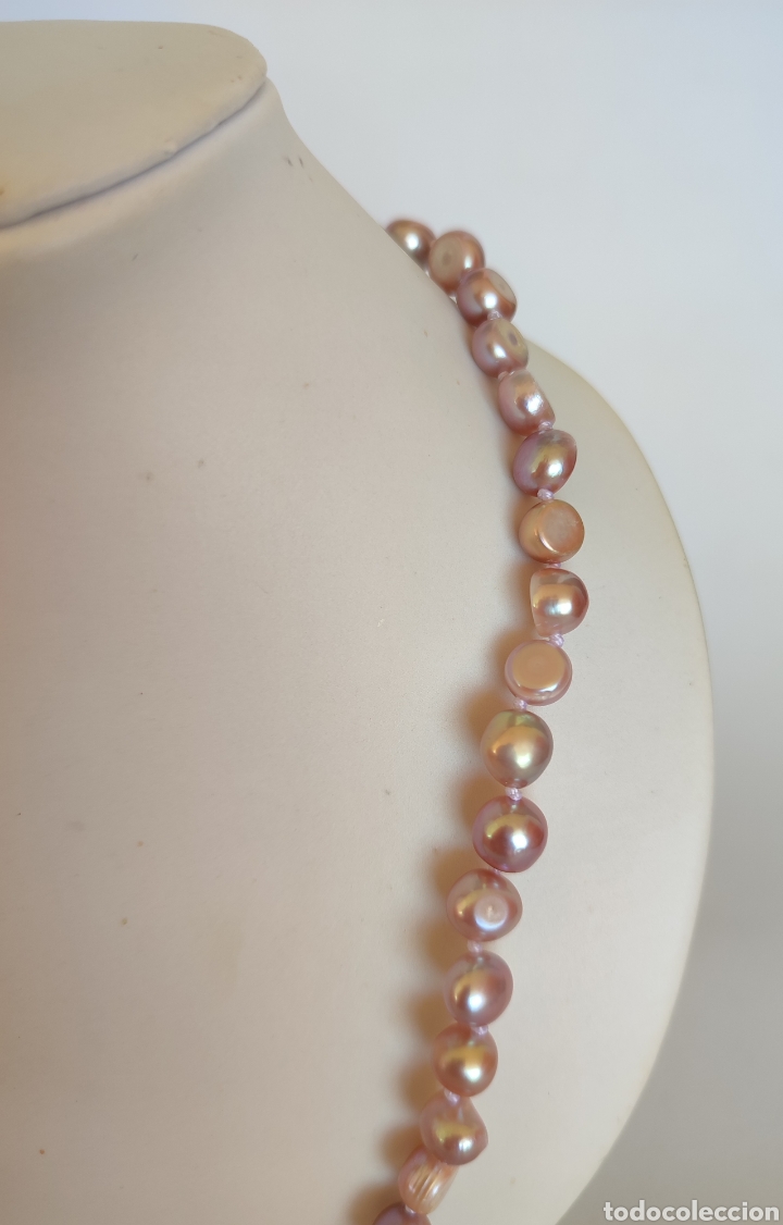 Joyeria: Collar de perlas barrocas Australianas moradas. Nuevo - Foto 2