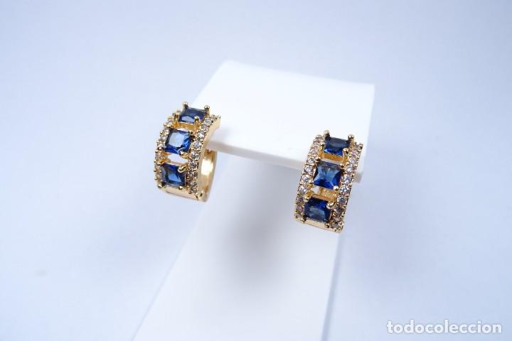 Joyeria: Pendientes en oro amarillo de 14k con zafiros - Foto 10