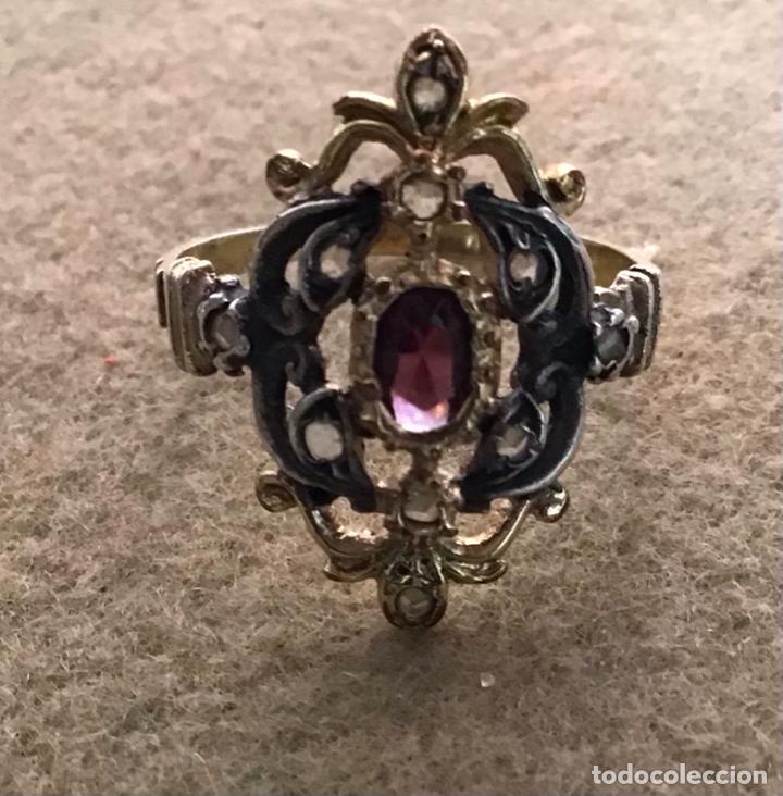 Joyeria: ANILLO DE PLATA-CHAPA EN ORO-PIEDRAS - Foto 3